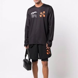 OFF-WHITE ACTIVE LOGO LONG SLEEVE SHIRT